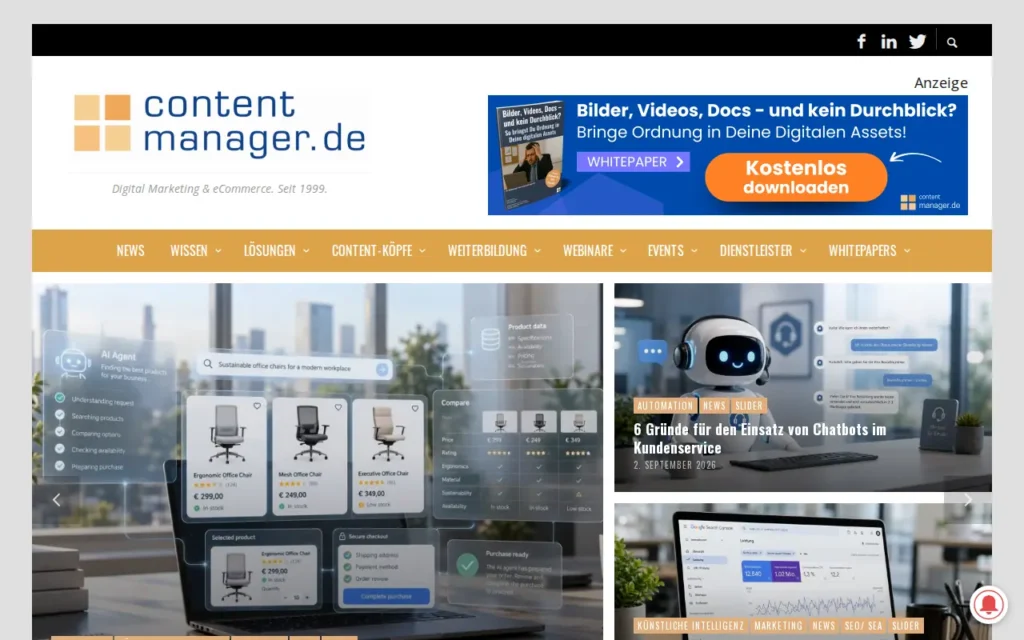Startseite von contentmanager.de