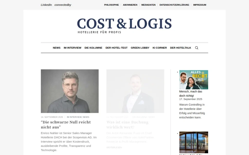 Startseite von Cost & Logis