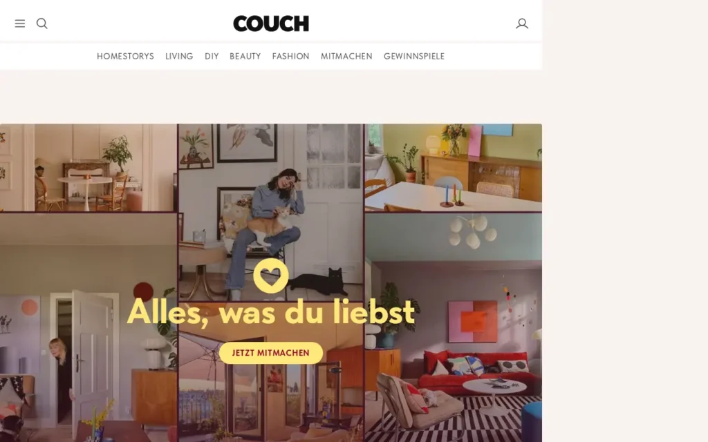 Startseite von COUCH