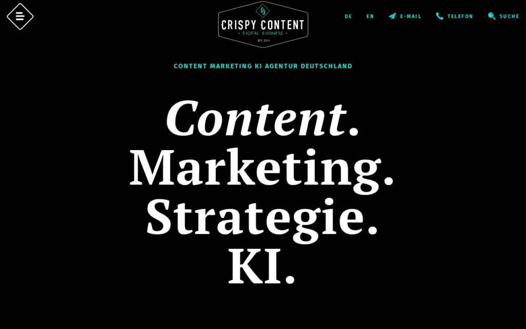 Startseite von Crispy Content® GmbH