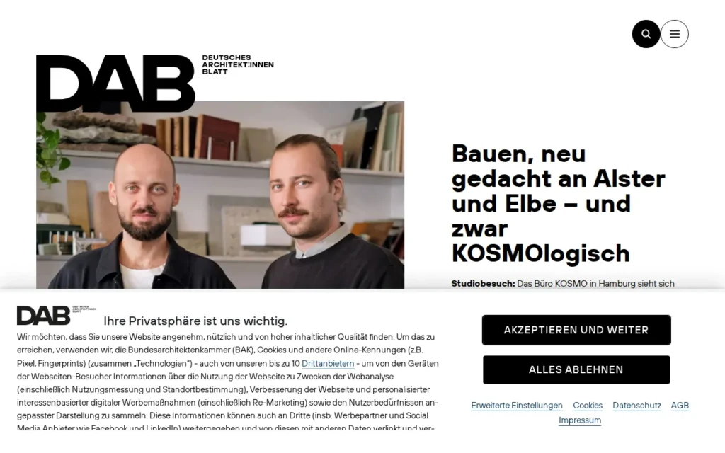 Startseite von Deutsches Architektenblatt (DABonline)