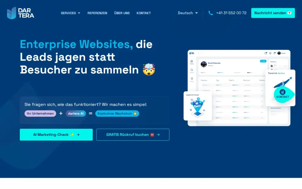 Startseite von Dartera GmbH