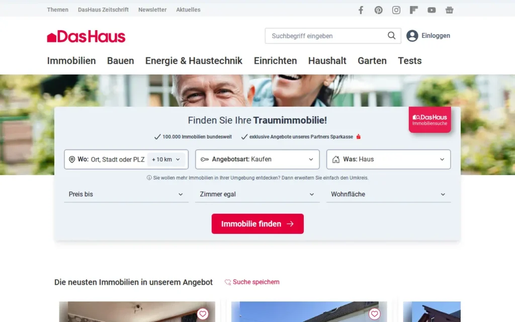 Startseite von DAS HAUS