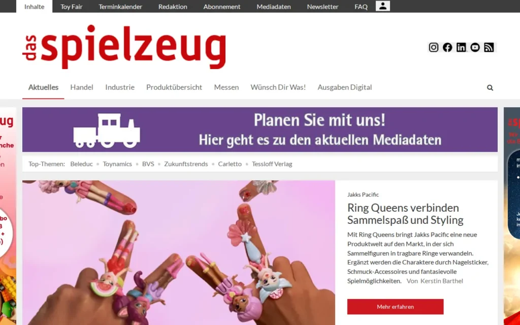 Startseite von das spielzeug