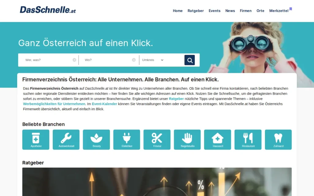 Startseite von DasSchnelle.at