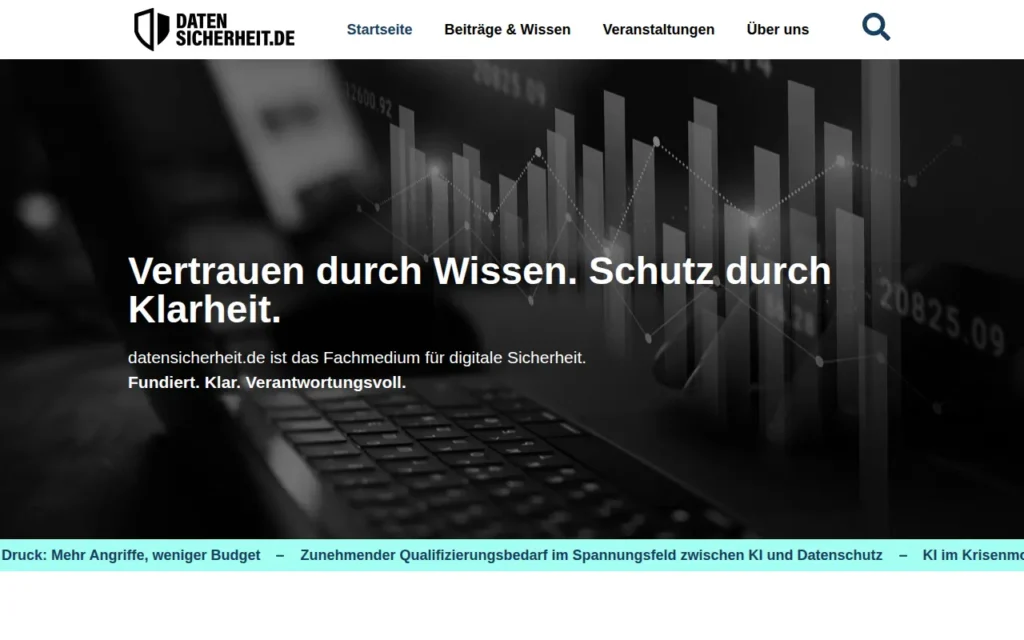 Startseite von datensicherheit.de
