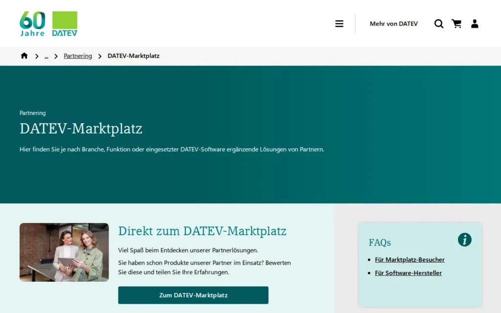 Startseite von DATEV-Marktplatz