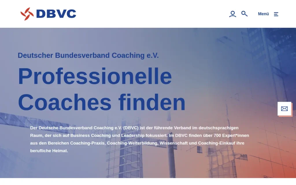 Startseite von DBVC Coach finden