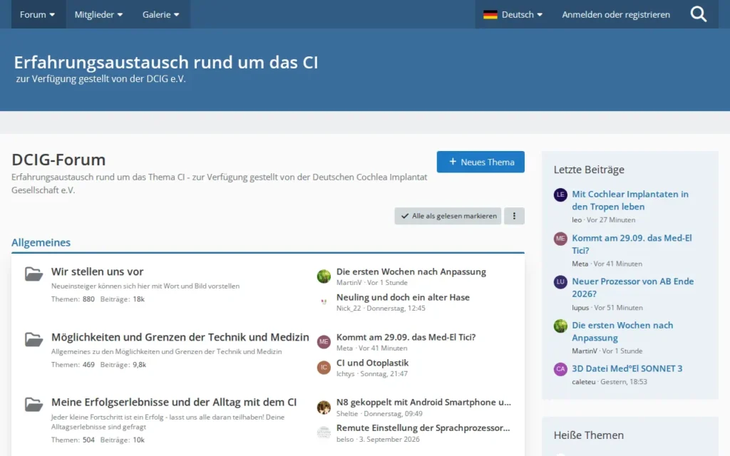 Startseite von DCIG-Forum
