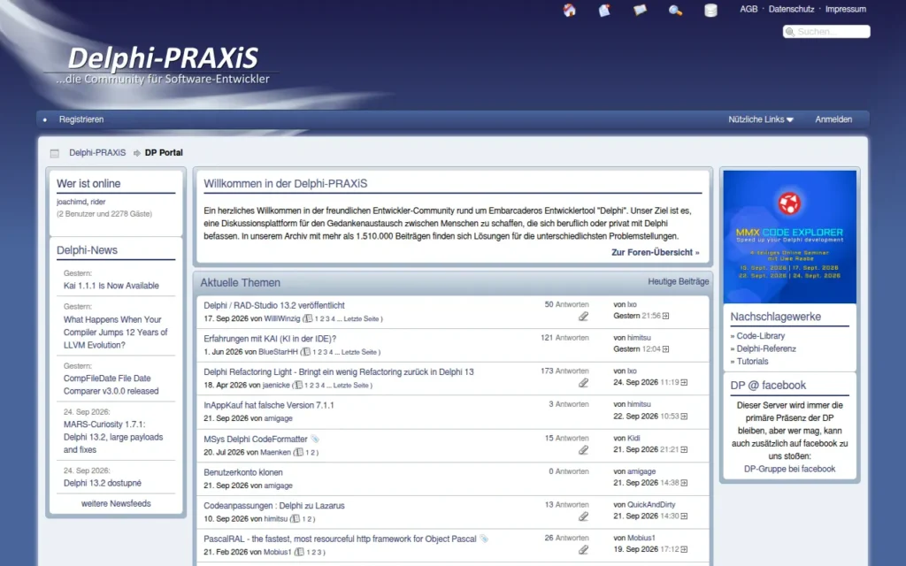 Startseite von Delphi-PRAXiS