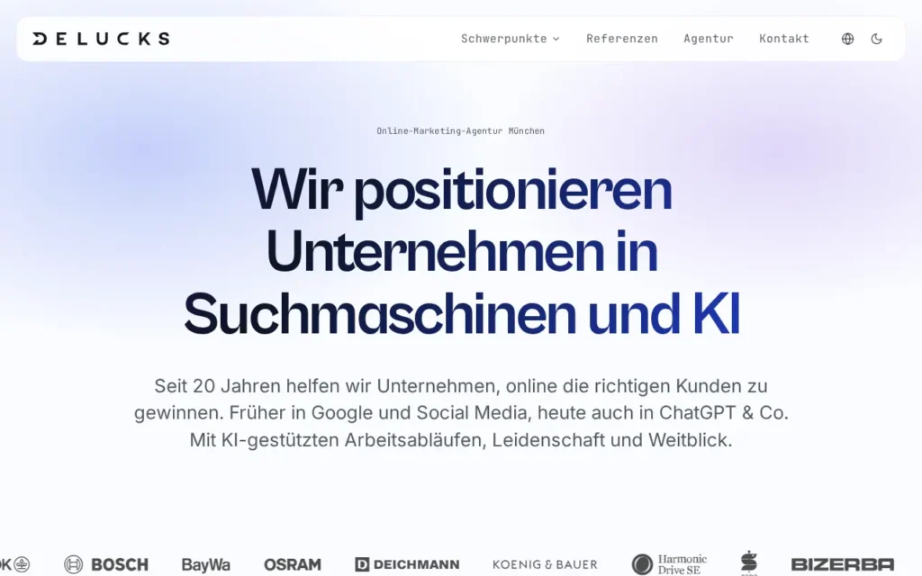 Startseite von DELUCKS GmbH