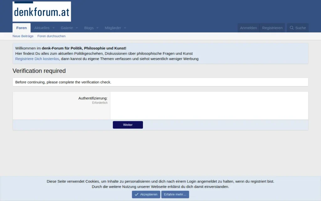 Startseite von Denkforum (denkforum.at)