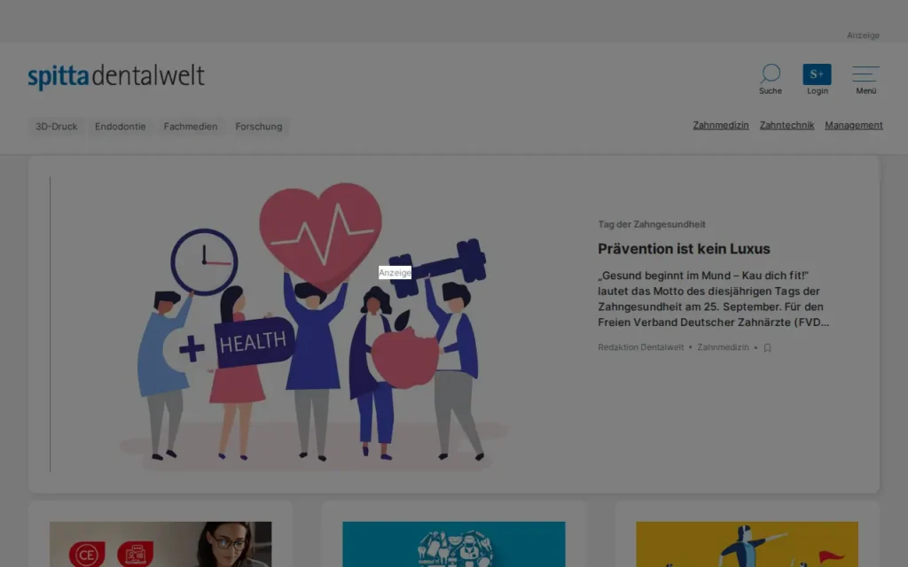 Startseite von Dentalwelt (ZMK / ZTM)