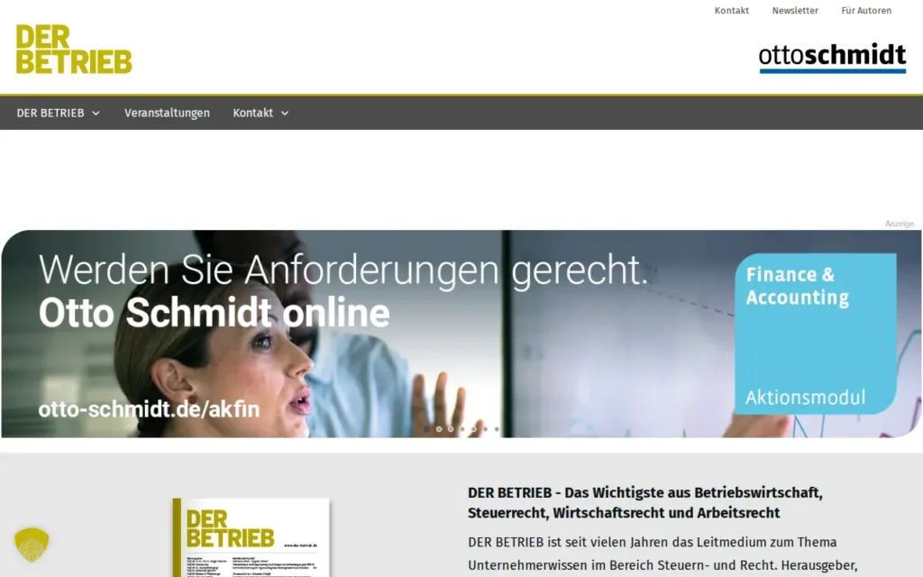 Startseite von DER BETRIEB