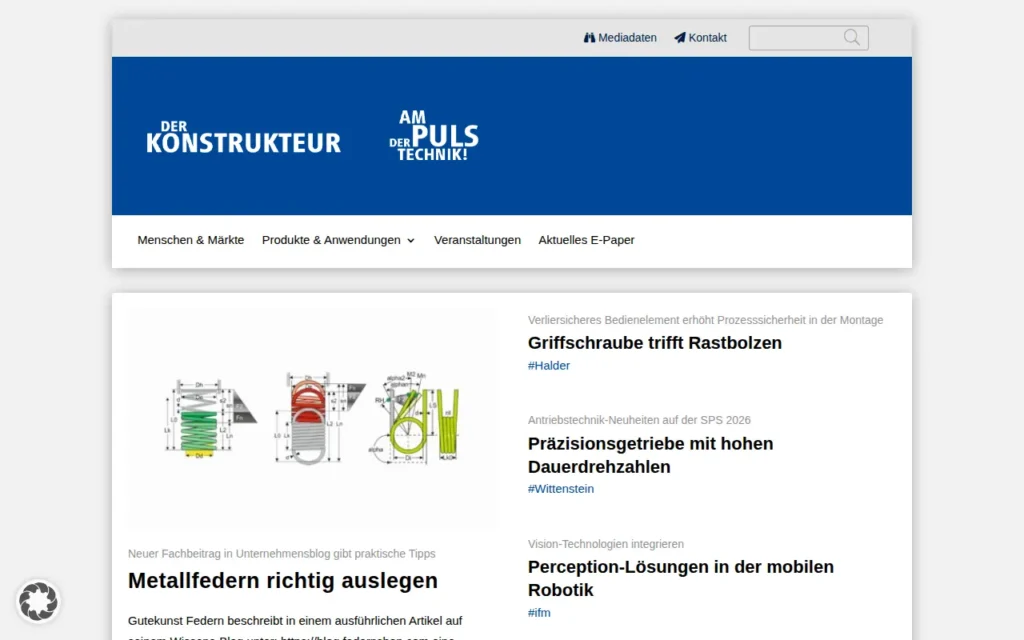Startseite von DER KONSTRUKTEUR