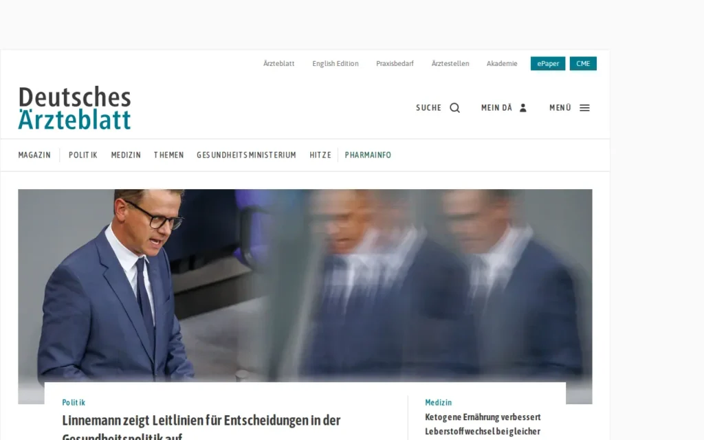 Startseite von Deutsches Ärzteblatt