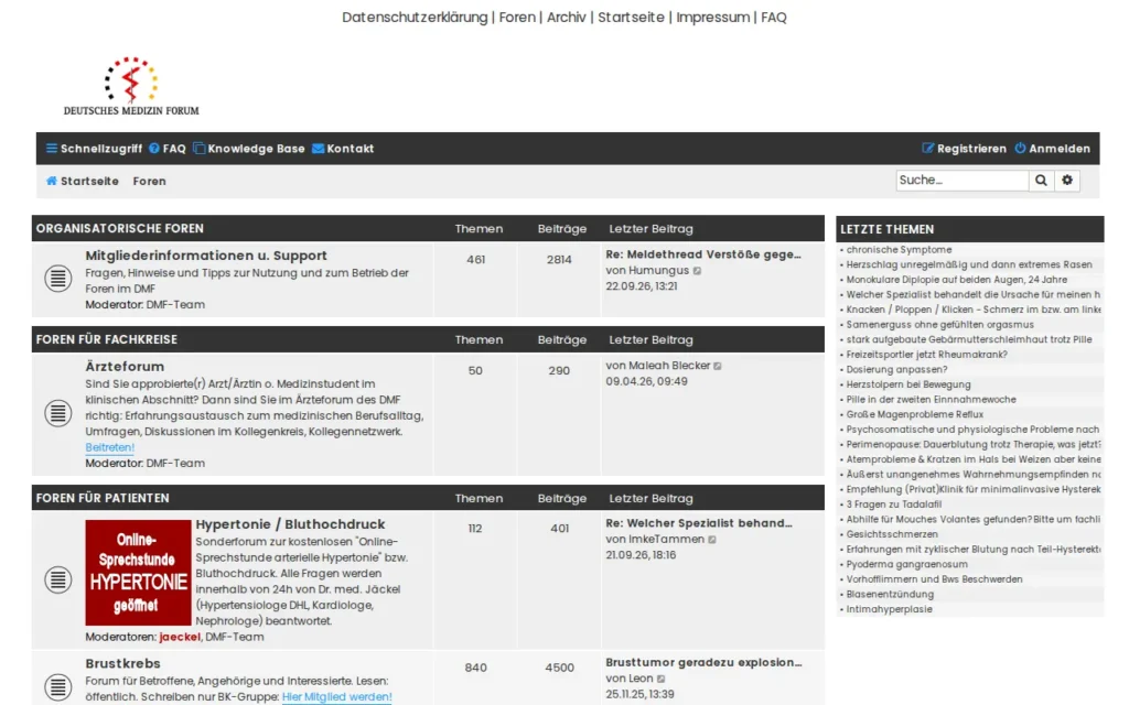 Startseite von Deutsches Medizin Forum (DMF)