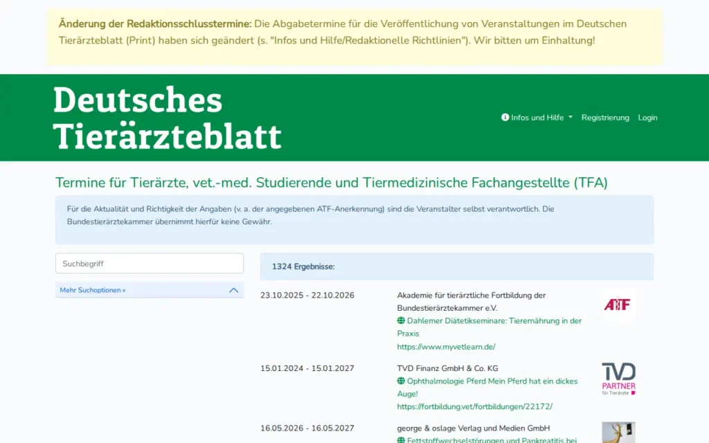 Startseite von Deutsches Tierärzteblatt