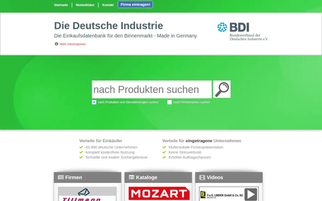 Startseite von Die Deutsche Industrie
