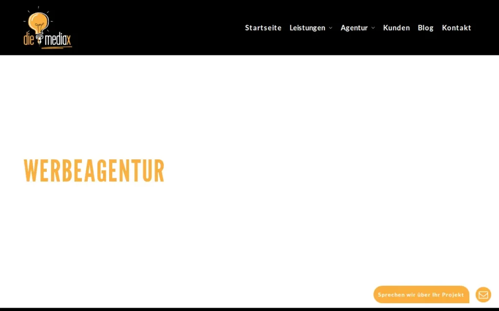 Startseite von Die Mediax GmbH