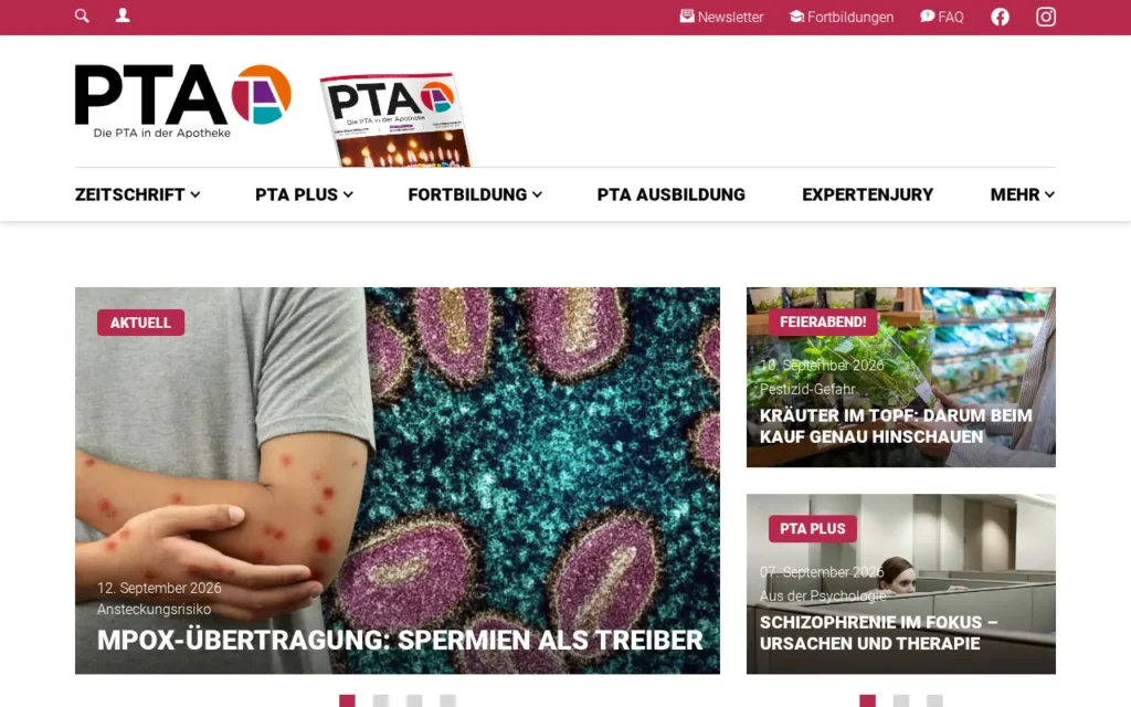 Startseite von DIE PTA IN DER APOTHEKE