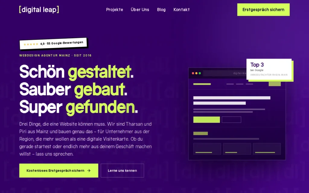 Startseite von Digital Leap GmbH