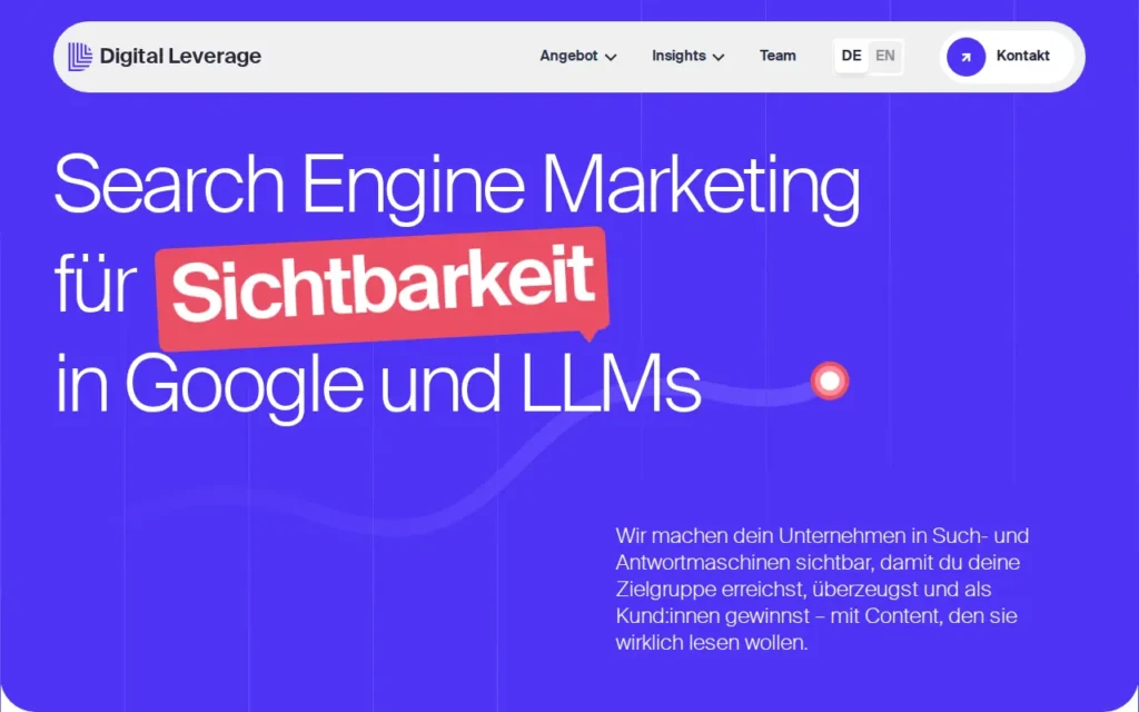 Startseite von Digital Leverage GmbH