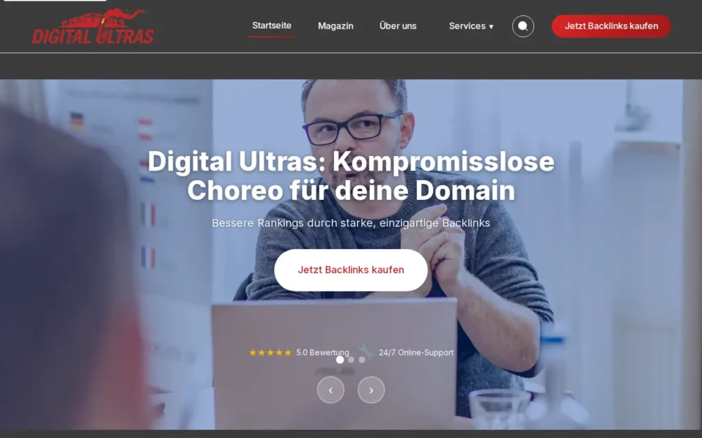 Startseite von Digital Ultras