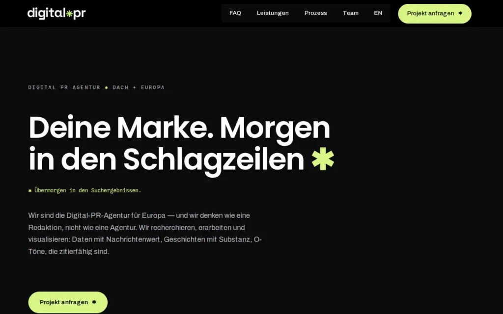 Startseite von Digital PR (mosh consultancy OÜ)