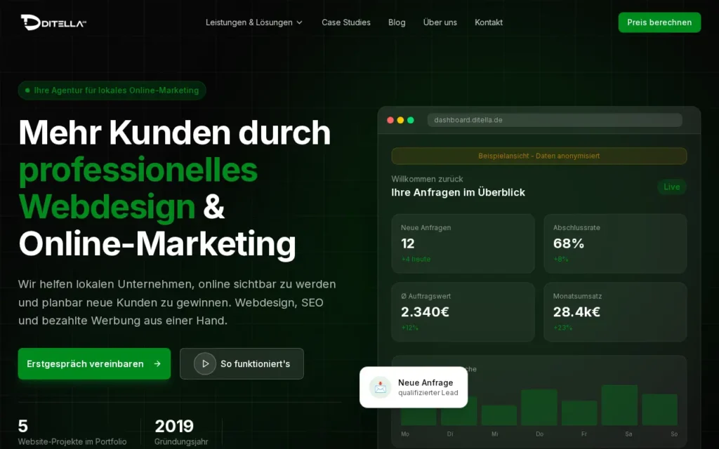 Startseite von ditella.de