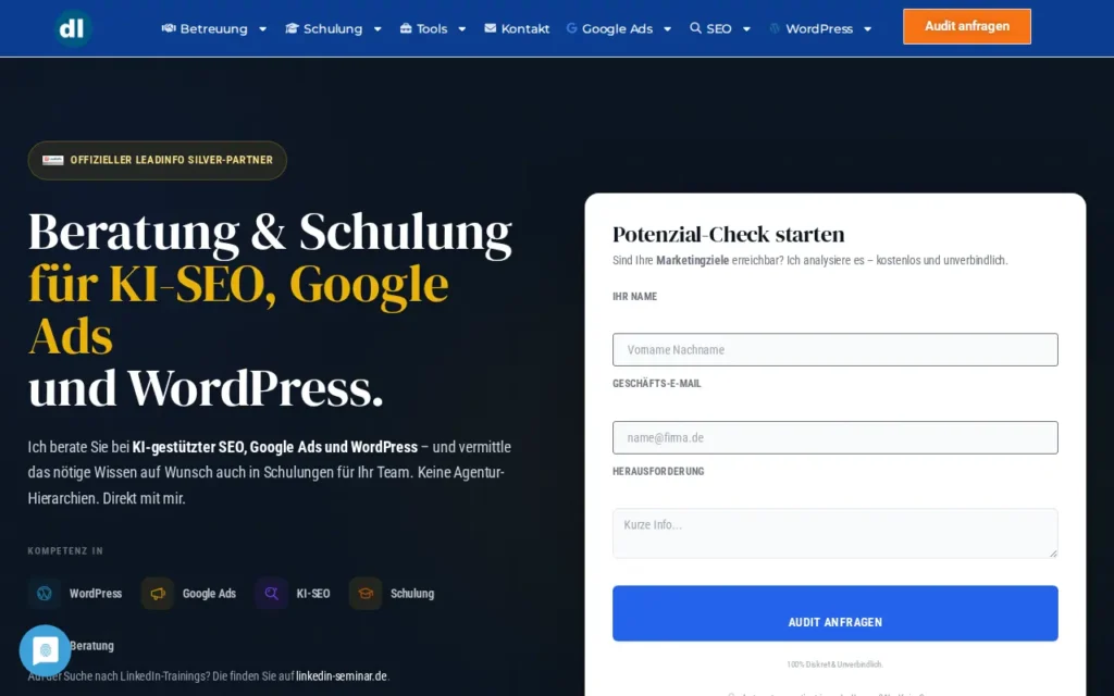 Startseite von dlick.de