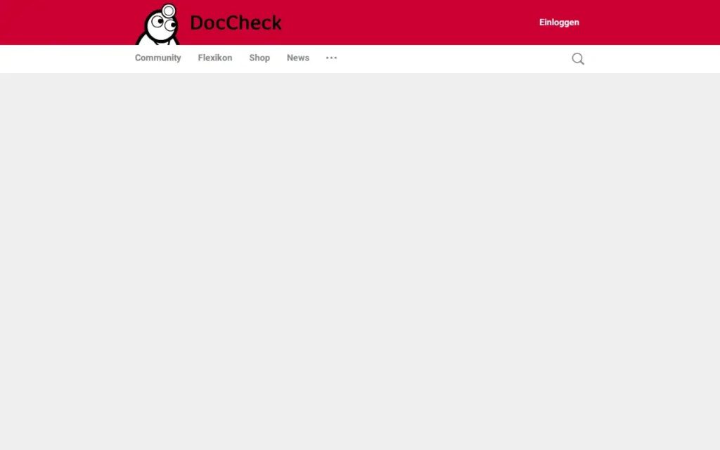 Startseite von DocCheck