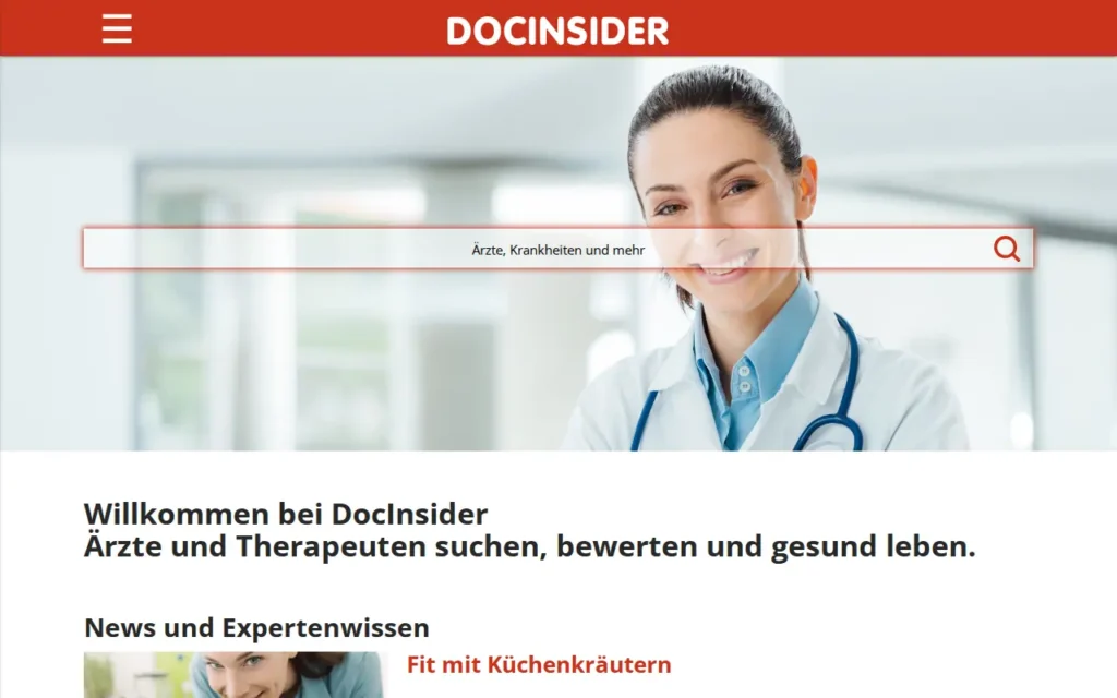 Startseite von DocInsider