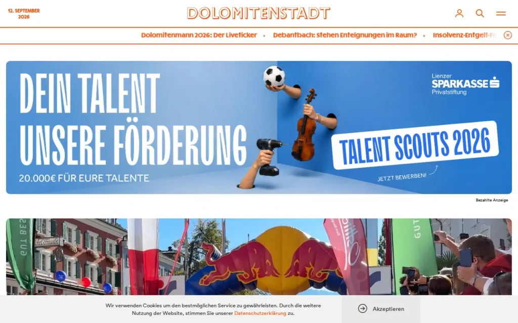 Startseite von Dolomitenstadt