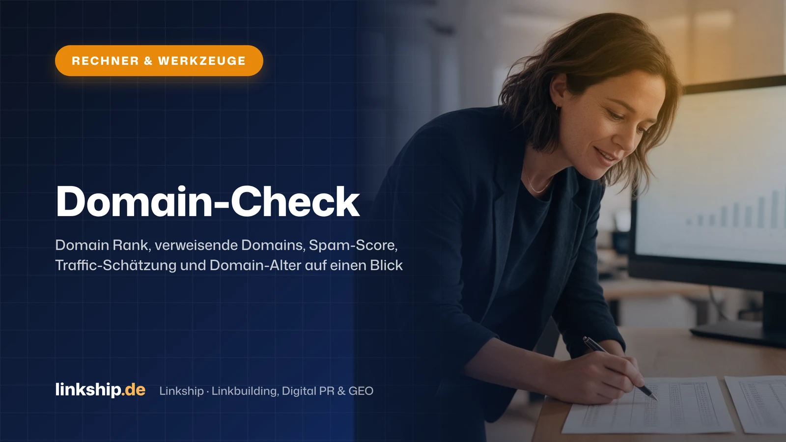 Titelkarte: Domain-Check – Rechner & Werkzeuge, Linkship