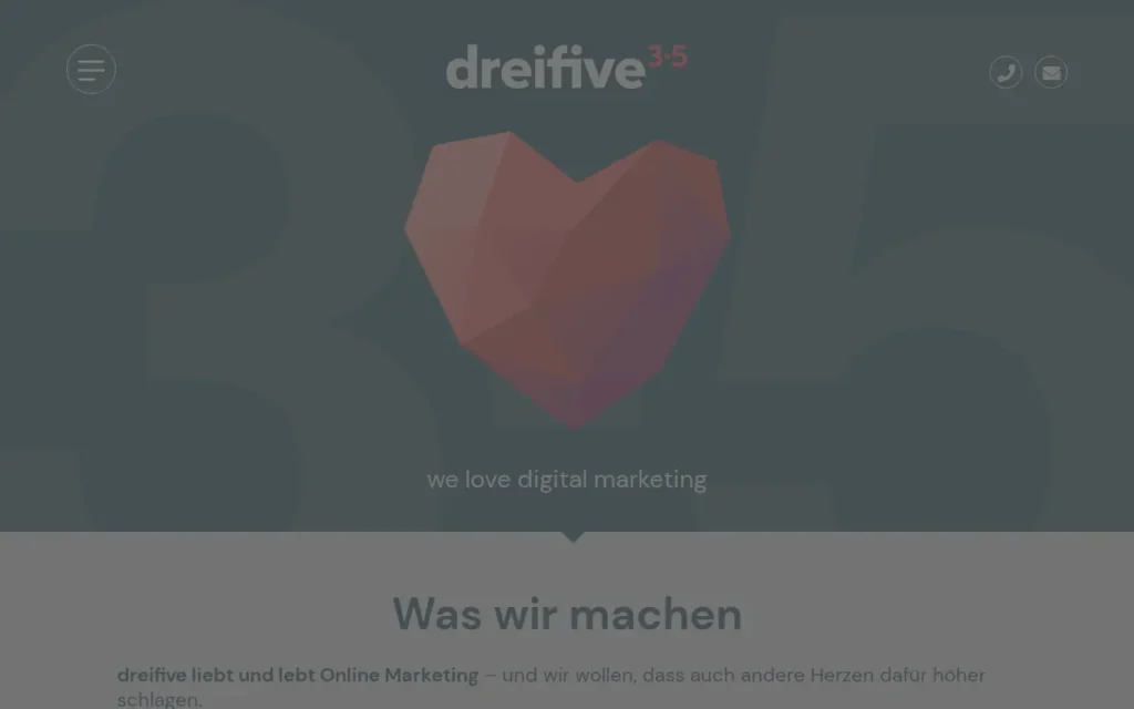 Startseite von dreifive