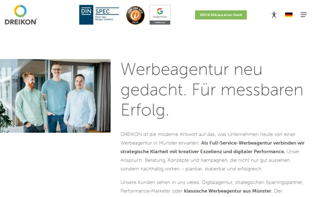 Startseite von DREIKON GmbH & Co. KG