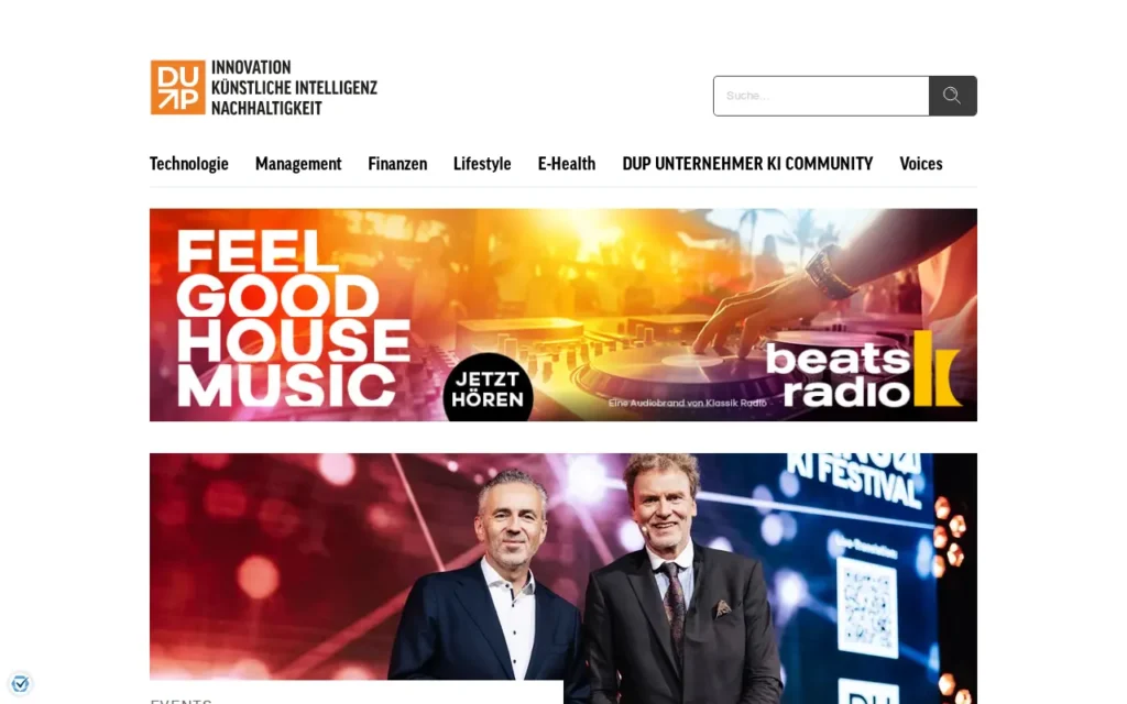 Startseite von DUP Unternehmer-Magazin