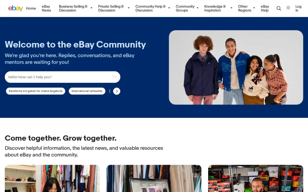 Startseite von eBay.de Community