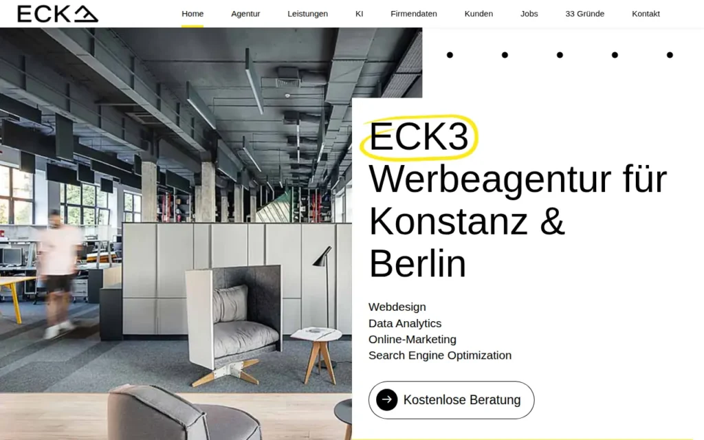 Startseite von ECK3 GbR