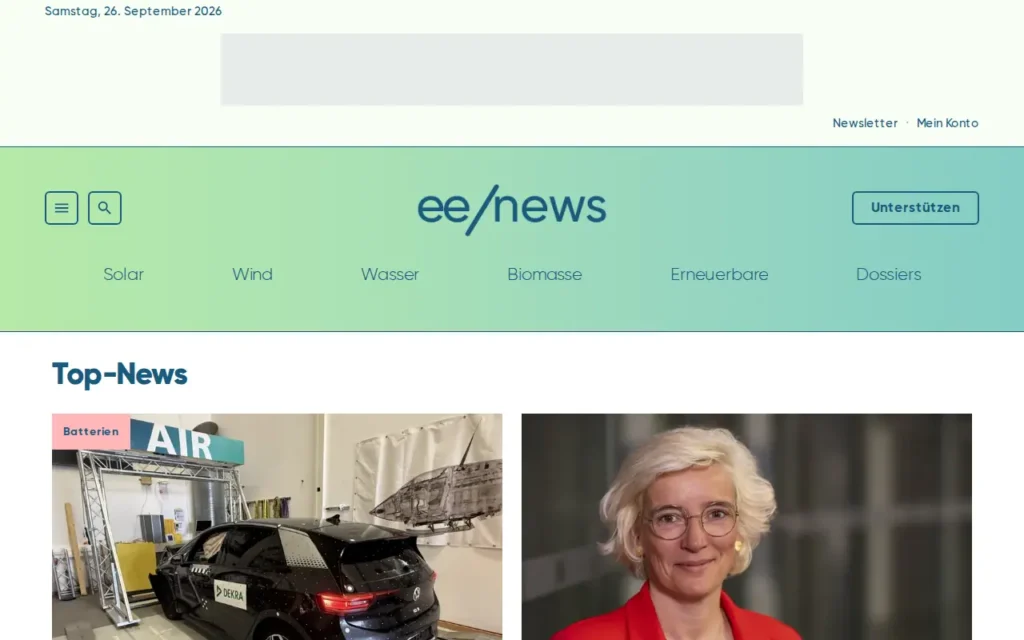 Startseite von ee-news.ch