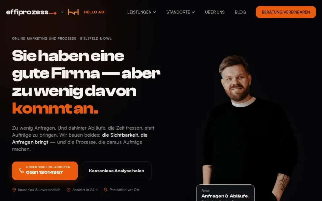 Startseite von effiprozess (Marke der QANNA GmbH)