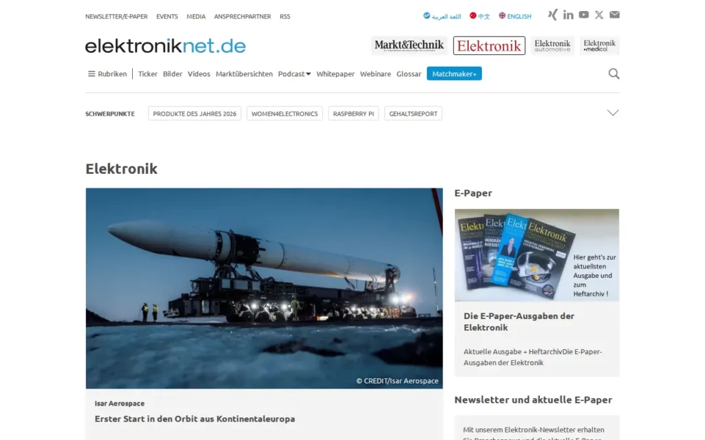 Startseite von Elektronik