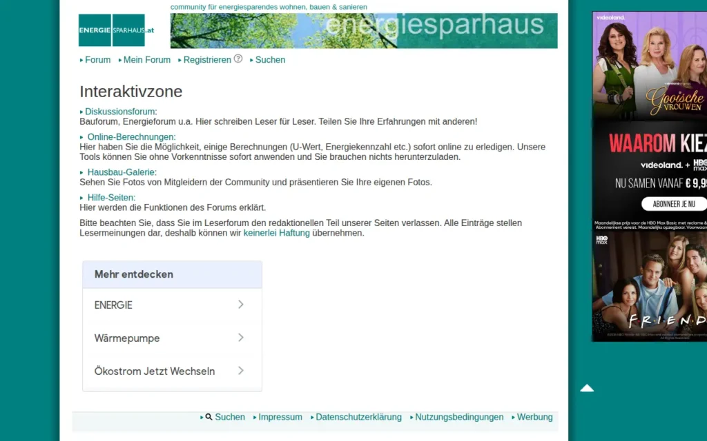 Startseite von energiesparhaus.at Forum
