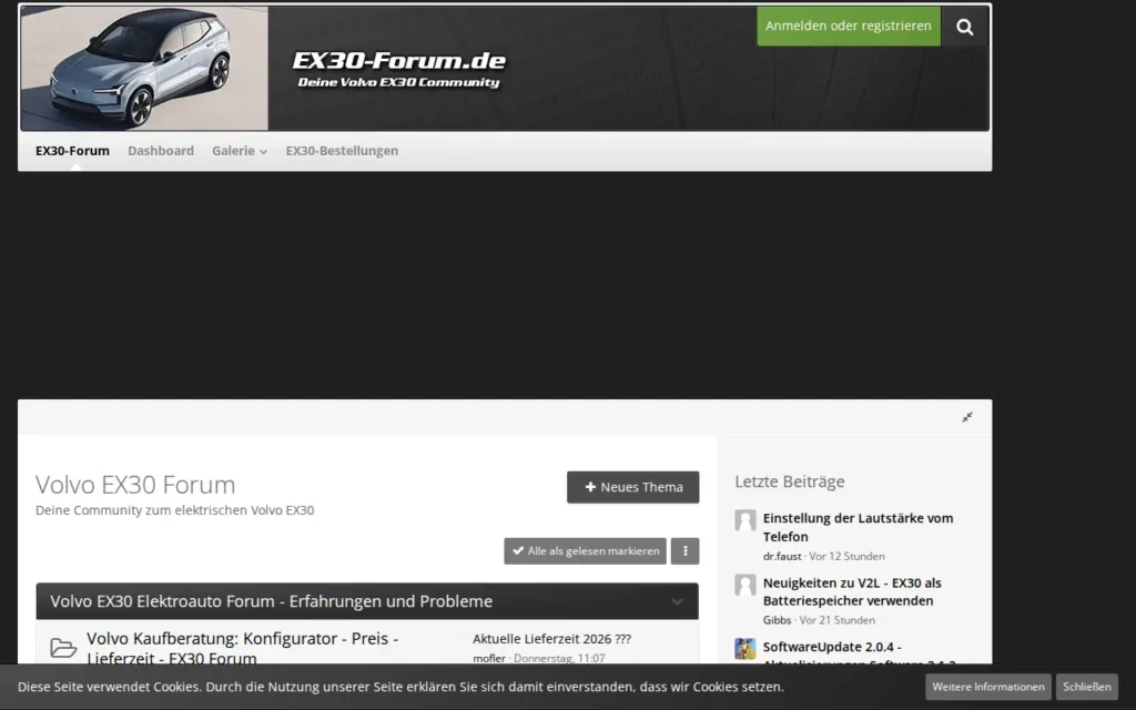 Startseite von Volvo EX30 Forum