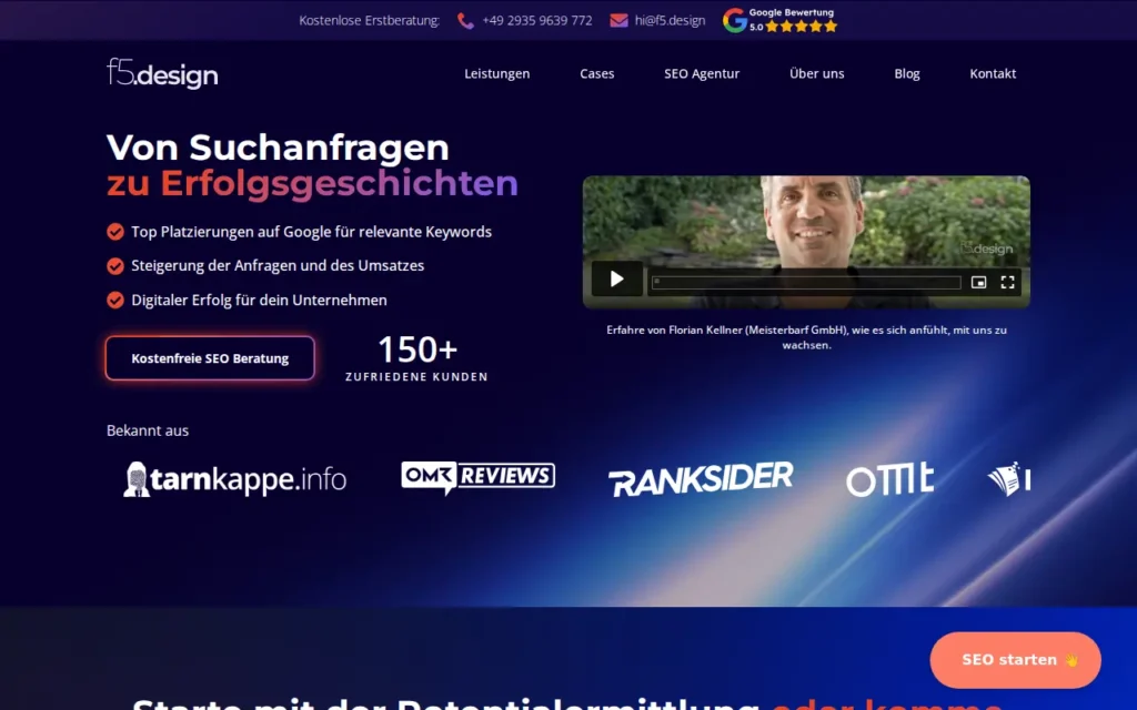 Startseite von f5.design