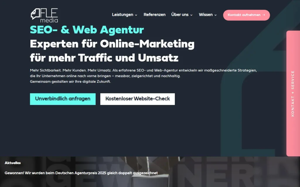 Startseite von FLE-media