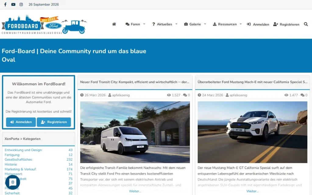 Startseite von Ford-Board