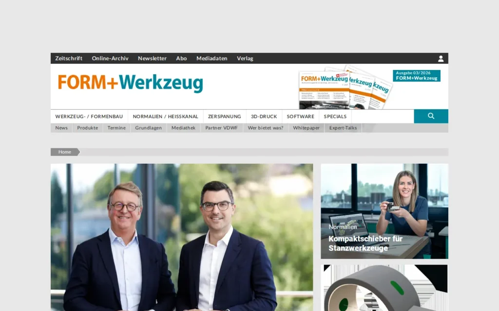 Startseite von FORM+Werkzeug