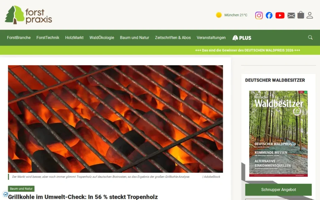 Startseite von forstpraxis.de